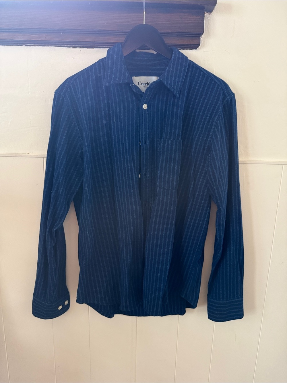 Corridor Men's 100% Cotton Long Sleeve Button Down Shirt